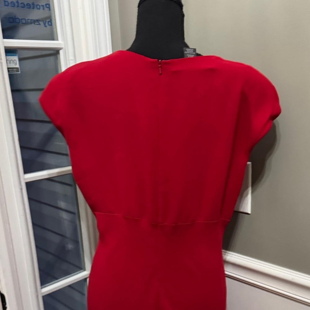 Jones Wear Dress Sz 14 red lined - Picture 7 of 10